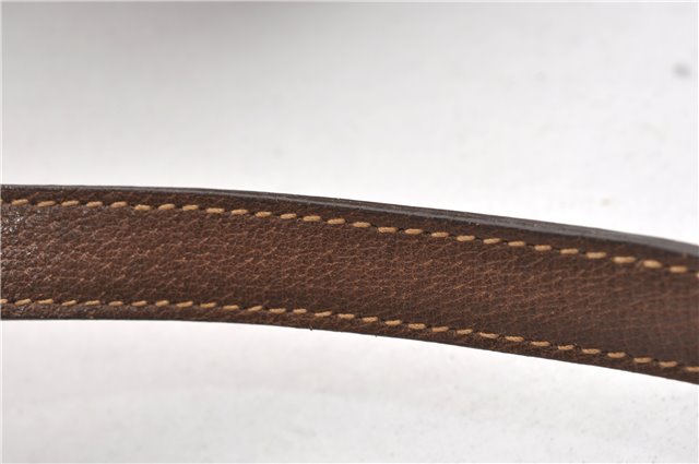 Authentic GUCCI Shoulder Cross Drawstring Bag GG PVC Leather Brown Junk 1832G