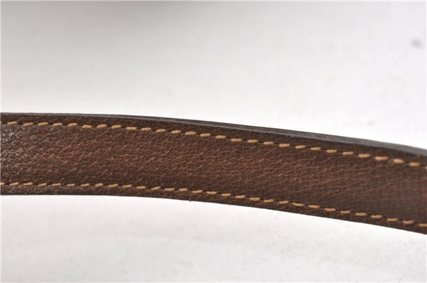 Authentic GUCCI Shoulder Cross Drawstring Bag GG PVC Leather Brown Junk 1832G