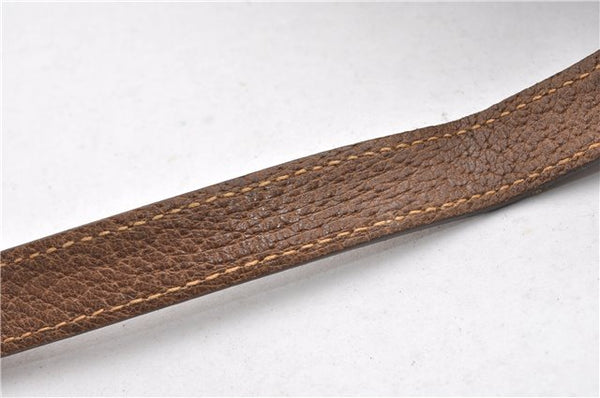 Authentic GUCCI Shoulder Cross Drawstring Bag GG PVC Leather Brown Junk 1832G