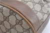 Authentic GUCCI Shoulder Cross Drawstring Bag GG PVC Leather Brown Junk 1832G