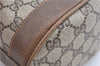 Authentic GUCCI Shoulder Cross Drawstring Bag GG PVC Leather Brown Junk 1832G