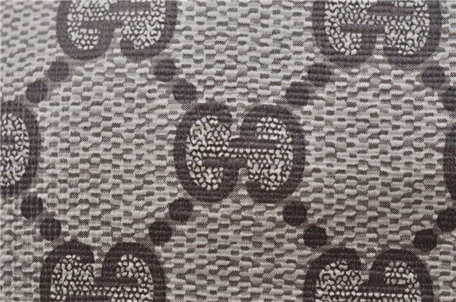 Authentic GUCCI Shoulder Cross Drawstring Bag GG PVC Leather Brown Junk 1832G