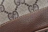 Authentic GUCCI Shoulder Cross Drawstring Bag GG PVC Leather Brown Junk 1832G