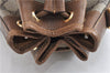 Authentic GUCCI Shoulder Cross Drawstring Bag GG PVC Leather Brown Junk 1832G
