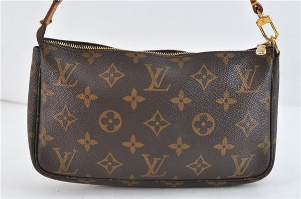 Authentic Louis Vuitton Monogram Pochette Accessoires Pouch M51980 LV 1833D