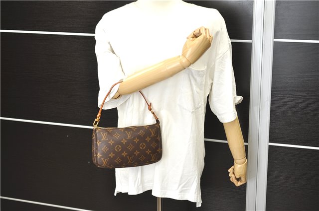 Authentic Louis Vuitton Monogram Pochette Accessoires Pouch M51980 LV 1833D