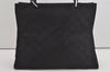 Authentic GUCCI Vintage Bamboo Hand Bag GG Nylon Leather 0021010 Black 1833I