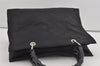 Authentic GUCCI Vintage Bamboo Hand Bag GG Nylon Leather 0021010 Black 1833I