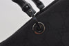 Authentic GUCCI Vintage Bamboo Hand Bag GG Nylon Leather 0021010 Black 1833I