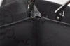 Authentic GUCCI Vintage Bamboo Hand Bag GG Nylon Leather 0021010 Black 1833I
