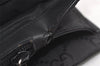 Authentic GUCCI Vintage Bamboo Hand Bag GG Nylon Leather 0021010 Black 1833I