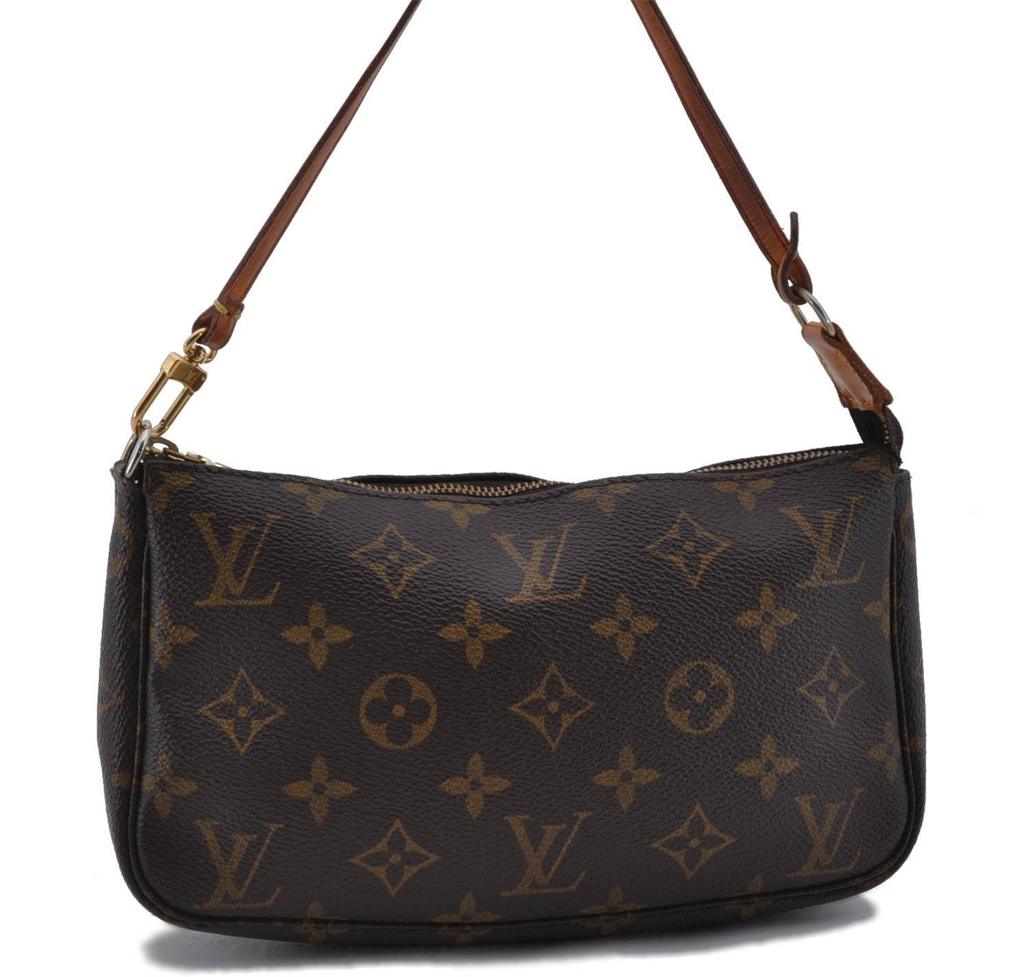 Authentic Louis Vuitton Monogram Pochette Accessoires Pouch M51980 LV 1834D