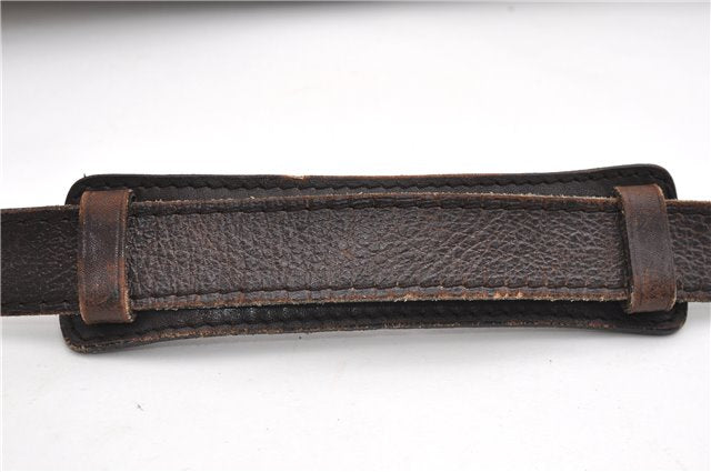 Authentic Christian Dior Trotter Shoulder Cross Bag Canvas Leather Brown 1834G
