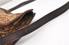 Authentic Christian Dior Trotter Shoulder Cross Bag Canvas Leather Brown 1834G
