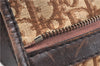 Authentic Christian Dior Trotter Shoulder Cross Bag Canvas Leather Brown 1834G