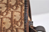 Authentic Christian Dior Trotter Shoulder Cross Bag Canvas Leather Brown 1834G