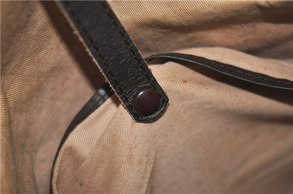 Authentic Christian Dior Trotter Shoulder Cross Bag Canvas Leather Brown 1834G