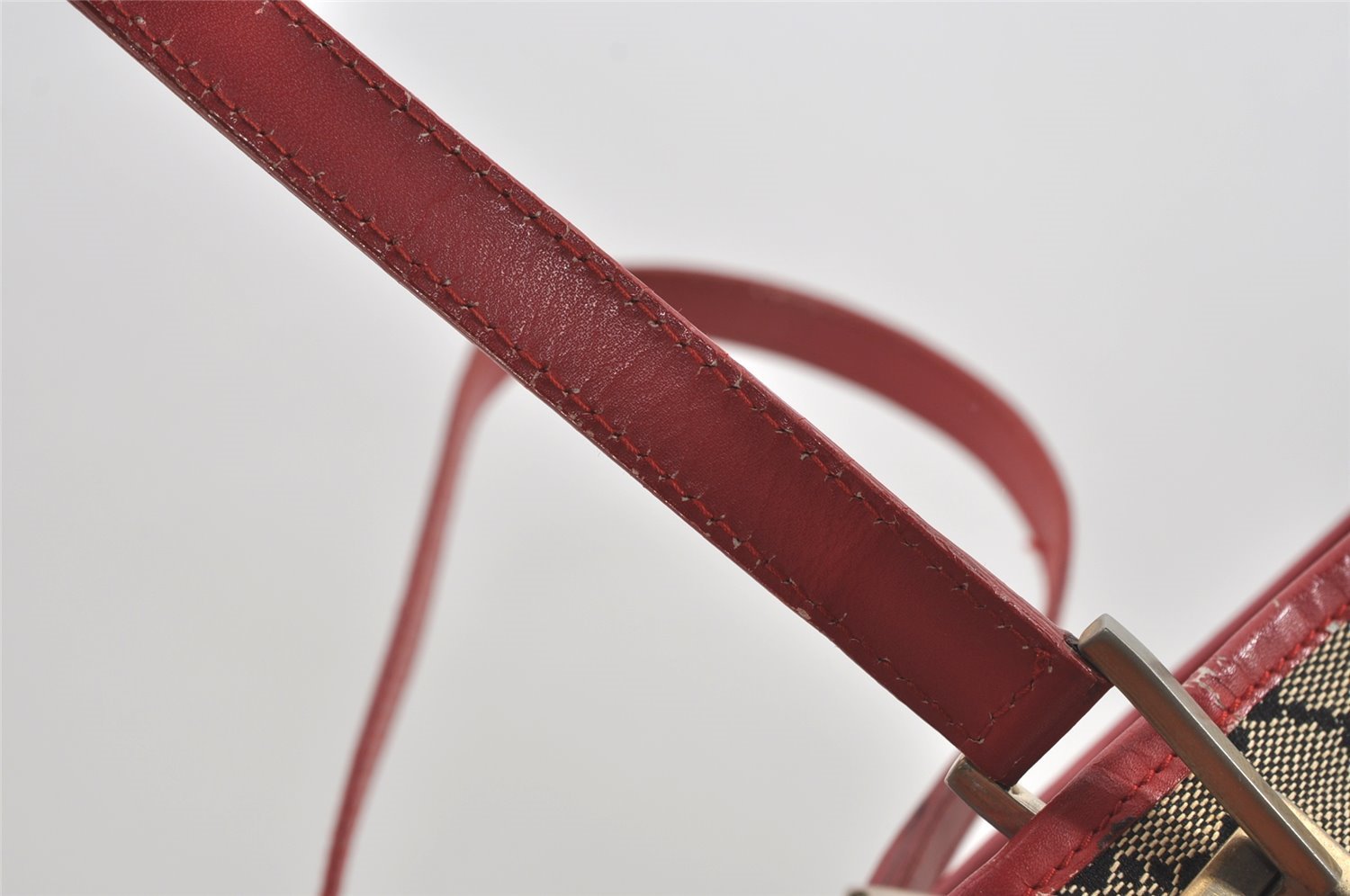 Authentic GUCCI Vintage Shoulder Tote Bag GG Canvas Leather 0021098 Black 1834I