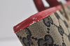 Authentic GUCCI Vintage Shoulder Tote Bag GG Canvas Leather 0021098 Black 1834I