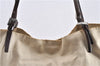 Authentic FENDI Vintage Canvas Leather Shoulder Tote Bag Beige 1835G