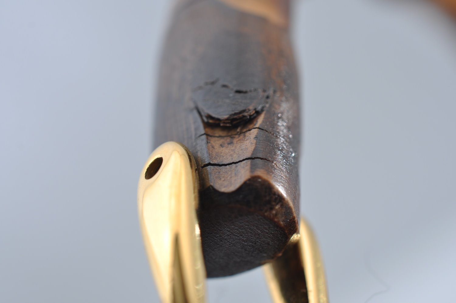 Authentic GUCCI Vintage Bamboo Drawstring Backpack Leather Brown 1836I