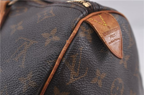 Authentic Louis Vuitton Monogram Speedy 30 Hand Bag M41526 LV 1837D