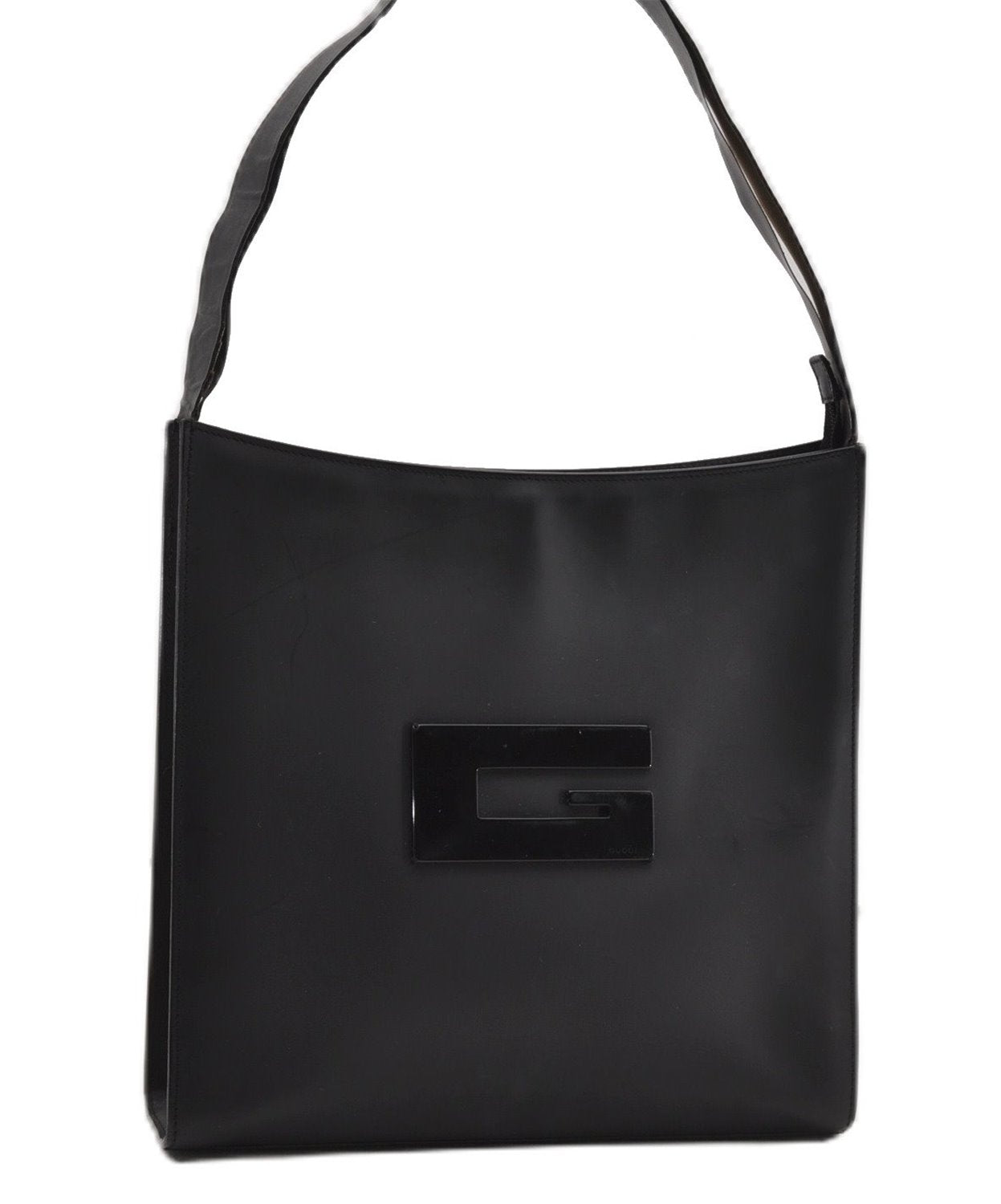 Authentic GUCCI Vintage Shoulder Bag Purse Leather 0013066 Black 1837G