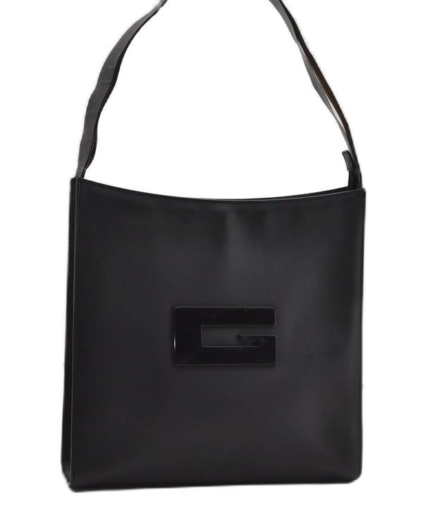 Authentic GUCCI Vintage Shoulder Bag Purse Leather 0013066 Black 1837G