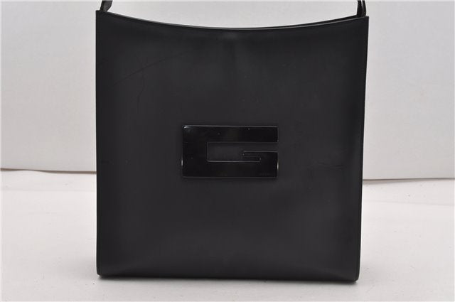 Authentic GUCCI Vintage Shoulder Bag Purse Leather 0013066 Black 1837G