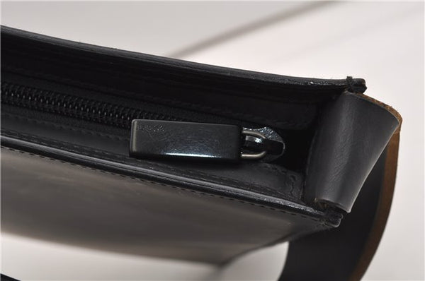 Authentic GUCCI Vintage Shoulder Bag Purse Leather 0013066 Black 1837G