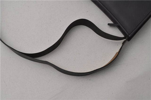 Authentic GUCCI Vintage Shoulder Bag Purse Leather 0013066 Black 1837G