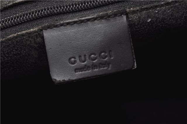 Authentic GUCCI Vintage Shoulder Bag Purse Leather 0013066 Black 1837G