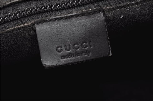 Authentic GUCCI Vintage Shoulder Bag Purse Leather 0013066 Black 1837G