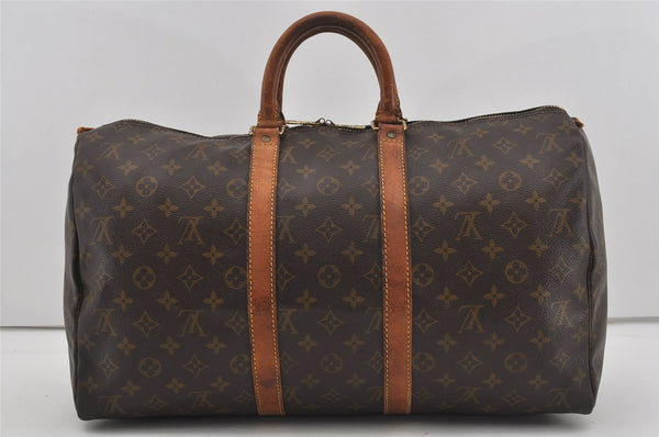 Authentic Louis Vuitton Monogram Keepall 45 Travel Boston Bag M41428 LV 1837I