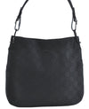 Authentic GUCCI Shoulder Hand Bag Purse GG Nylon Leather 0013166 Black  1838C
