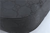 Authentic GUCCI Shoulder Hand Bag Purse GG Nylon Leather 0013166 Black  1838C