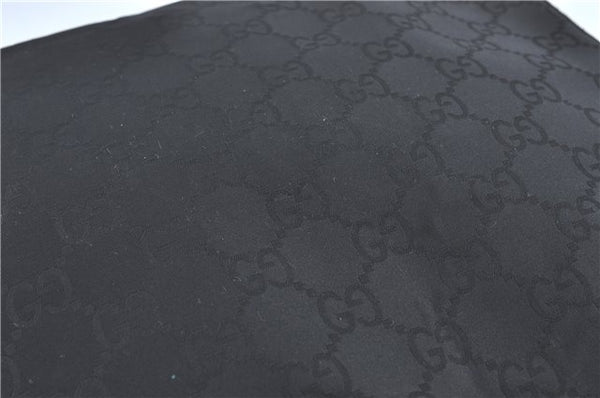 Authentic GUCCI Shoulder Hand Bag Purse GG Nylon Leather 0013166 Black  1838C