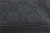 Authentic GUCCI Shoulder Hand Bag Purse GG Nylon Leather 0013166 Black  1838C