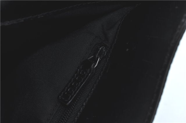 Authentic GUCCI Shoulder Hand Bag Purse GG Nylon Leather 0013166 Black  1838C