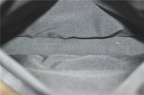 Authentic GUCCI Shoulder Hand Bag Purse GG Nylon Leather 0013166 Black  1838C