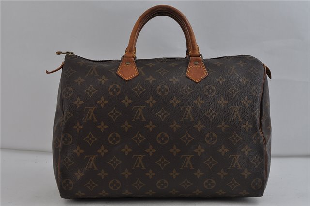 Authentic Louis Vuitton Monogram Speedy 35 Hand Bag M41524 LV 1838D