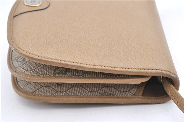 Authentic Christian Dior Honeycomb Shoulder Cross Body Bag Leather Beige 1838G