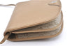 Authentic Christian Dior Honeycomb Shoulder Cross Body Bag Leather Beige 1838G