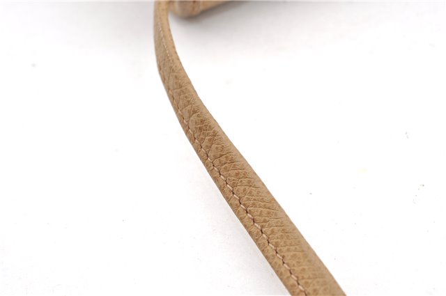 Authentic Christian Dior Honeycomb Shoulder Cross Body Bag Leather Beige 1838G