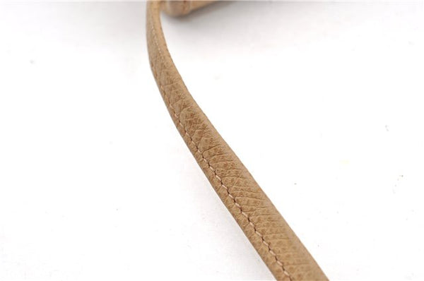 Authentic Christian Dior Honeycomb Shoulder Cross Body Bag Leather Beige 1838G