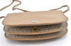 Authentic Christian Dior Honeycomb Shoulder Cross Body Bag Leather Beige 1838G