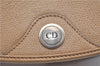Authentic Christian Dior Honeycomb Shoulder Cross Body Bag Leather Beige 1838G