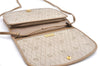 Authentic Christian Dior Honeycomb Shoulder Cross Body Bag Leather Beige 1838G