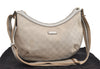 Authentic GUCCI Shoulder Cross Body Bag GG Canvas Leather 181092 White 1838I