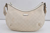 Authentic GUCCI Shoulder Cross Body Bag GG Canvas Leather 181092 White 1838I